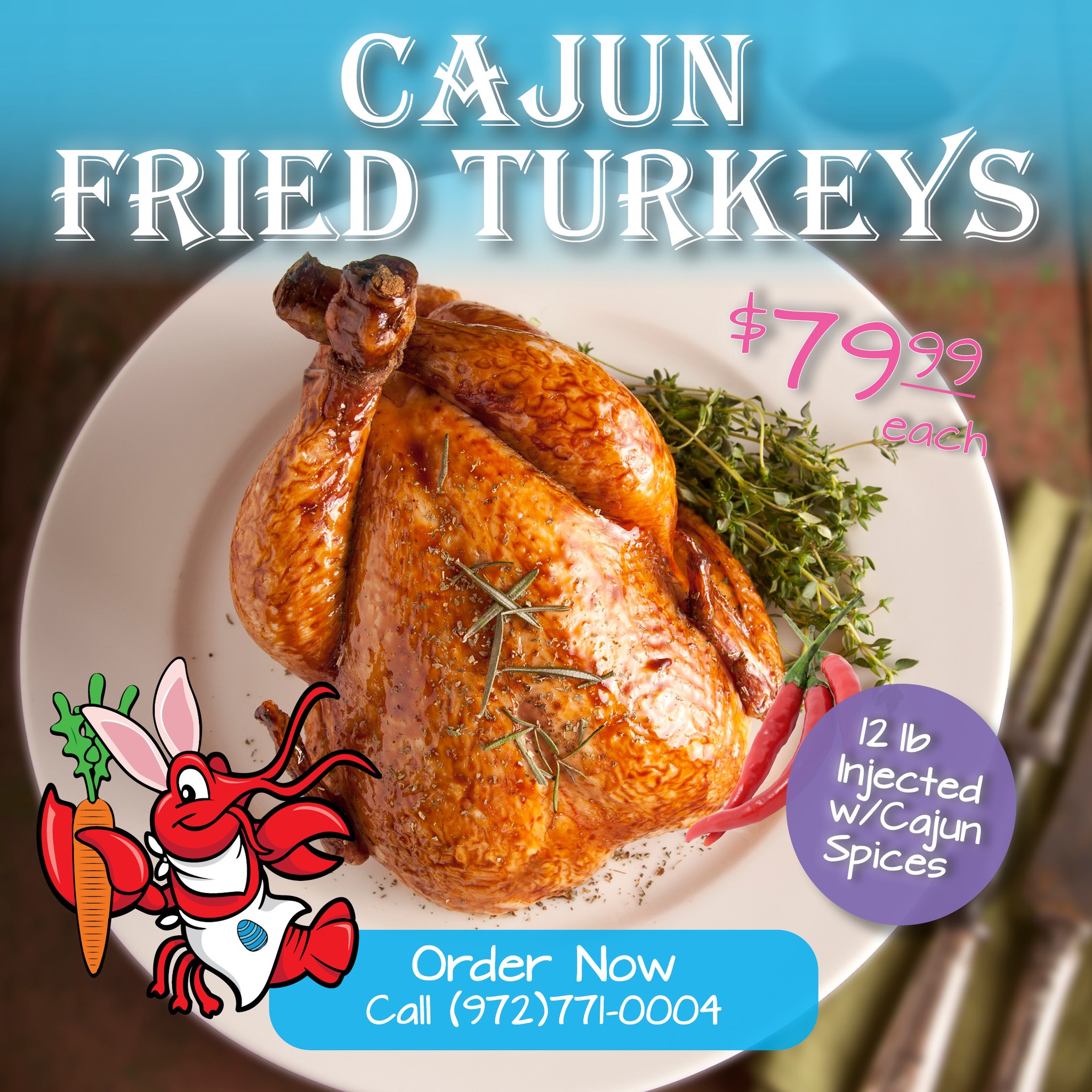 Rockwall-easter-cajun-turkeys Rocwall Dodie's Cajun Easter Turkeys Fried Dinner Catering To-Go